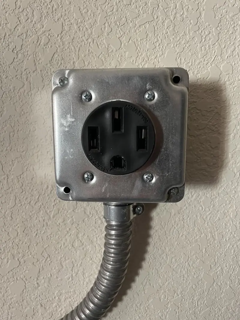 NEMA 14-50 outlet installed for Smart Home Electrical in St. Marys